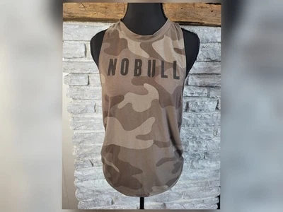 Camiseta sin mangas Nobull camuflada espalda deportiva entrenamiento longitud completa para mujer pequeña verde gimnasio correr Foto 1 de 4