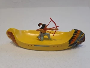 Indianerkanu mit Indianer [ DDR ] Emil Bayer Nr. 401 TYP II mit Figur 034 Kanu - Bild 1 von 11