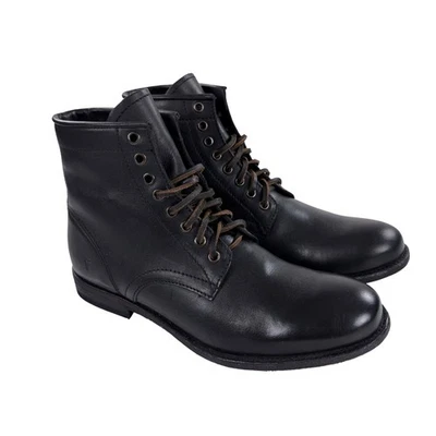 Frye Tyler Flex Lace Up Boots Mens Size 9.5 D Black Leather FR40156 NEW - Image 1 of 4