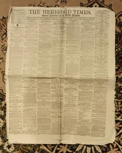 Herefordshire - Original Newspaper: Hereford Times 20 October, 1877. - Picture 1 of 8