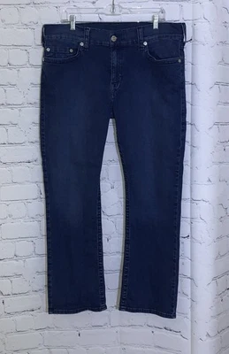 True Religion Jeans Men's 36x28 Ricky Relaxed Straight Blue Denim - Image 1 of 4