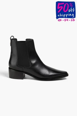 PVP €610 TORY BURCH Botas Chelsea de Cuero US9 UK6 EU39 Negras Foto 1 de 4