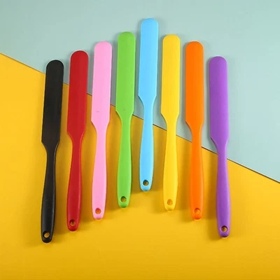 8 Pcs Silicone Stir Sticks Kit Heat Resistant Cake Cream Butter Spatulas Scraper - Image 1 of 4