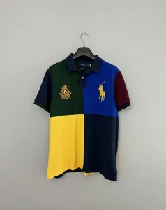 Men's Polo Ralph Lauren Country Colorblock Big Pony Polo Shirt Slim Fit Size XL - Picture 1 of 9