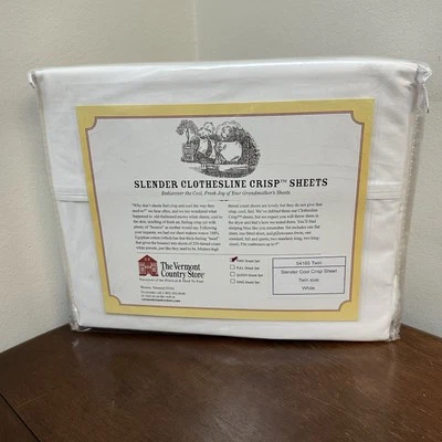 Juego de sábanas dobles crujientes para tendedero Vermont Country Store 100 % algodón egipcio NUEVO Foto 1 de 4