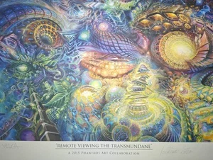 2015 "Remote Viewing The Transmundane," a collaboration by Phaneros Art Signed - Picture 1 of 6