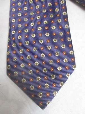 Corbata de seda DANIEL Milano 1956 púrpura floral geo para hombre estampada 3,25" de ancho Foto 1 de 3