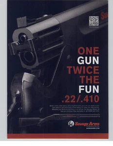 2014 Savage Arms Model 42 .410 Under .22 Long Rifle Magazine Print Ad Poster Art - Picture 1 of 5