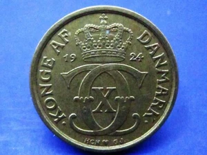 DENMARK 1924 1/2 KRONER COIN SNIFF'S ANCIENT COINS T-1 - Picture 1 of 3