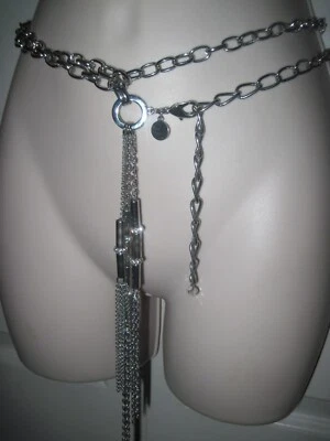 WHBM 异国情调链带多层独特金属链流苏和水钻 — 第 1/4 张图片