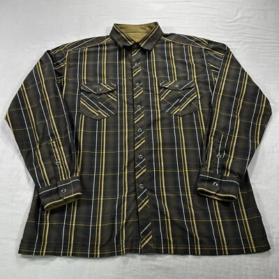 Camisa Kuhl Eluxur Para Hombres XL Verde Cuadros Perla A Presión Western Campamento Caminata Aire Libre Adulto Foto 1 de 4