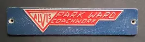 ALVIS PARK WARD DROPHEAD COUPE COACHWORK SUPPLIERS VINTAGE CAR BADGE EMBLEM - Picture 1 of 2