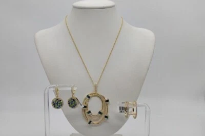 parure in argento composta da Anello, collana, orecchini - Immagine 1 di 4