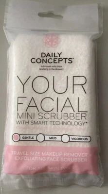 Daily Concepts Your Facial Mini Scrubber Gentle Face Skin Exfoliating Sponge NEW - Image 1 of 2