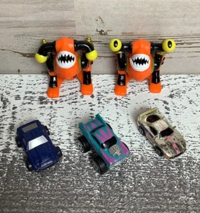 2 Micro Machines Z-bots Jaw Breaker Mini Monster & 3 Micro Machines Cars - Picture 1 of 3