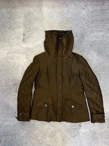 Burberry London Womens Jacket Quilted High Collar Brown Size UK 12 USA 10 ITA 44 - Picture 1 of 24
