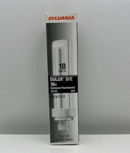 Sylvania CF18DD/E/830 Fluorescent 18W Lamp Light Bulb 4-Pin G24q-2 3000K - Picture 1 of 2