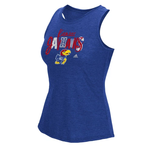 NCAA Kansas Jayhawks Women's Mascot Jumble Tank Top, XX-Large, Blue Cover