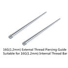 2Pc Steel Body Piercing Puncture Guide Tool Internal & External Thread Needle