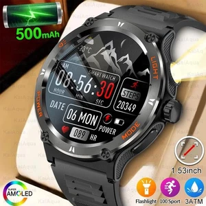 Reloj Inteligente 1.53 pulgadas AMOLED Hombres Rastreador de Ejercicio 500mAh 3ATM Impermeable Bluetooth - Imagen 1 de 20