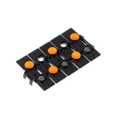5x Lego Technic Chain Links 5x3x1 Black Chain Rubber Stud Orange 24375 57518 - Image 1 of 2