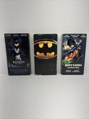 Batman VHS Bundle Forever Returns Original Vintage Some Box Damage Lot Of 3 Foto 1 de 4