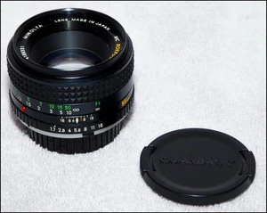 Mint Minolta 50mm f1.7 MC Rokkor-X  PF with EXTREMELY clean optics, caps.  EX+ - Picture 1 of 8