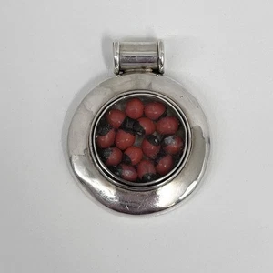 Colgante Huayruro Vintage Esterlina 950 Peruano Grande Conjunto Modernista - Imagen 1 de 7