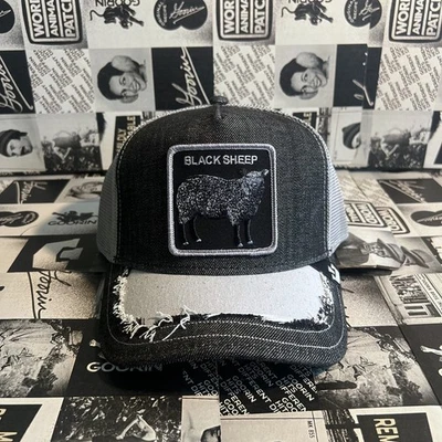 Goorin Bros Silky Sheep "Black Sheep" Denim Distressed Hat NWT - Image 1 of 3