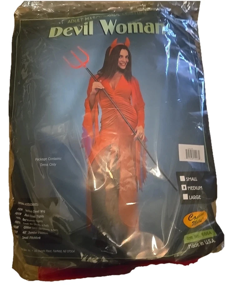 Mujer Adulta Dama Diablo Disfraz Talla Mediana Vestido Rojo Nuevo Juegos con disfraces Foto 1 de 3