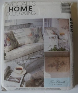 McCalls 2162 Faux Chenille Pillow Rug Cushion Wall Hanging Sewing Pattern - Picture 1 of 2