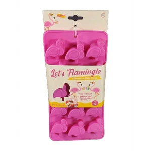 LET'S FLAMINGLE Silicone Mold Trays 2 Pack Makes 30 Flamingo Ice Cubes BPA FREE - Picture 1 of 4