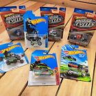 Lot of 7 Hot Wheels Motor Cycles New in Packages 3 Removable Riders