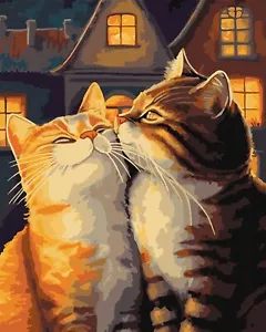 Ideyka Kit Dipinto con Numeri Gatti Innamorati KHO6526 - Foto 1 di 1