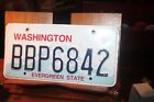 2010 Washington License Plate Evergreen State BBP6842