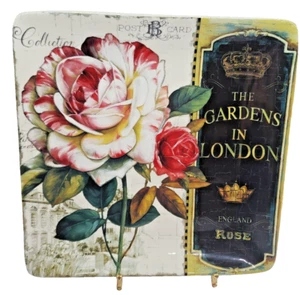 The Gardens of London England Rose Platter Certified International by Lisa Audit - Picture 1 of 24