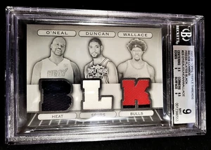 1/1 BLACK WHITE WHALE 2007 BGS 9 MINT SHAQUILLE TIM DUNCAN PRINTING PLATE G4587 - Picture 1 of 2