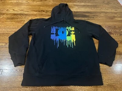 DC Skate Hoodie Men L Black Skater Skateboard Pullover Y2K Sweatshirt - Image 1 of 4