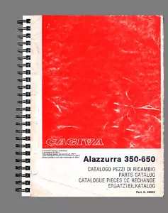 CAGIVA ALAZZURRA 350 650 PARTS CATALOG REPAIR BOOK ON PAPER ENGLISH - Imagen 1 de 3
