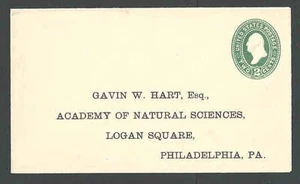 1874 U311 2c Green On White Mint Entire Die 88 Size 7 Preaddressed To Academy--- - Picture 1 of 1