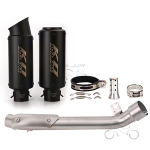 For Suzuki GSXR1000 2007-2008 Modified Muffler Black Exhaust Tips Slip on System - Imagen 1 de 12
