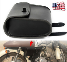 Universal Motorcycle Pouch Front Fork Sissy Bar Saddle Side Tool Bag Pu Leather