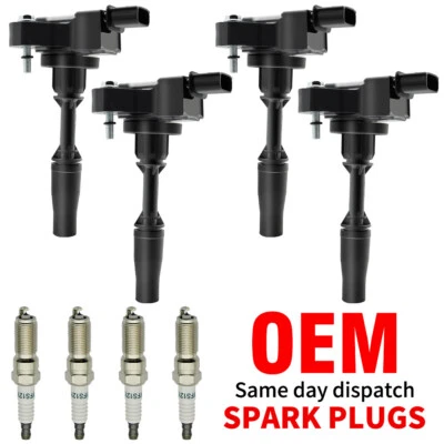 🔥🔥Set of 4 Ignition Coil & Iridium Spark Plug for 2013-2019 Cadillac ATS UF680 - Image 1 of 4