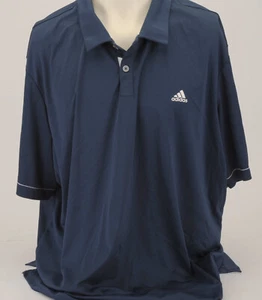 ADIDAS Men’s Sz 2XL Golf Polo Shirt Casual Logo Navy Blue - Picture 1 of 4