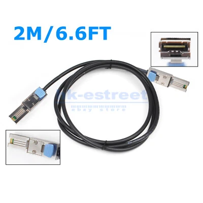 For EMC Amphenol Mini-SAS 2m 038-003-787 Cable Mini SAS SFF-8088 to SFF-8088 - Image 1 of 4