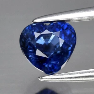 1.01ct 5.2x5mm Heart Rotary Blue Color Sapphire Gemstone Unheated Mozambique - Picture 1 of 4