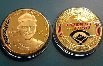 HIRAM BITHORN Santurce PUERTO RICO MLB Béisbol Chicago CUBS Ficha Ficha Medalla Foto 1 de 4