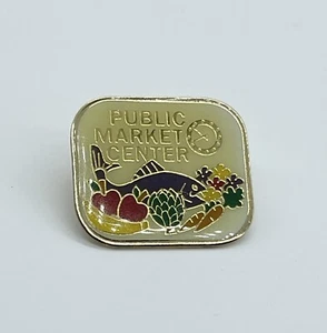 Öffentliches Marktzentrum Werbung goldfarbene Emaille 1" Anstecknadel Hutanstecknadel produzieren Fisch - Bild 1 von 4