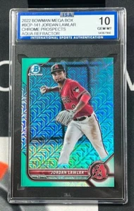 ISA 10 2022 Bowman Chrome Prospects #BCP-141 Jordan Lawler Aqua Refractor/225 - Imagen 1 de 2