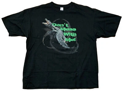 Alligator Don’t Mess With Me! 2007 Graphic T-shirt Size XL Black Very Good - Image 1 of 4
